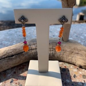 Vintage SS and beads earrings